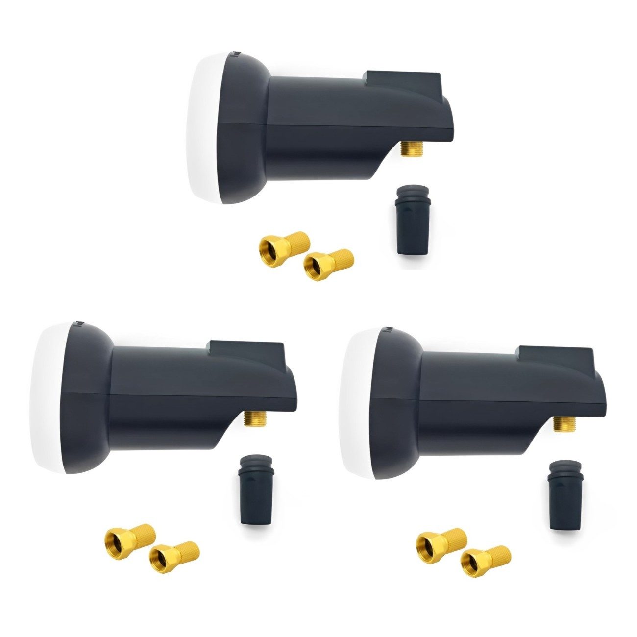ARLI 3er Set / Pack - 10813 Universal-Single-LNB (für 1 Teilnehmer)
