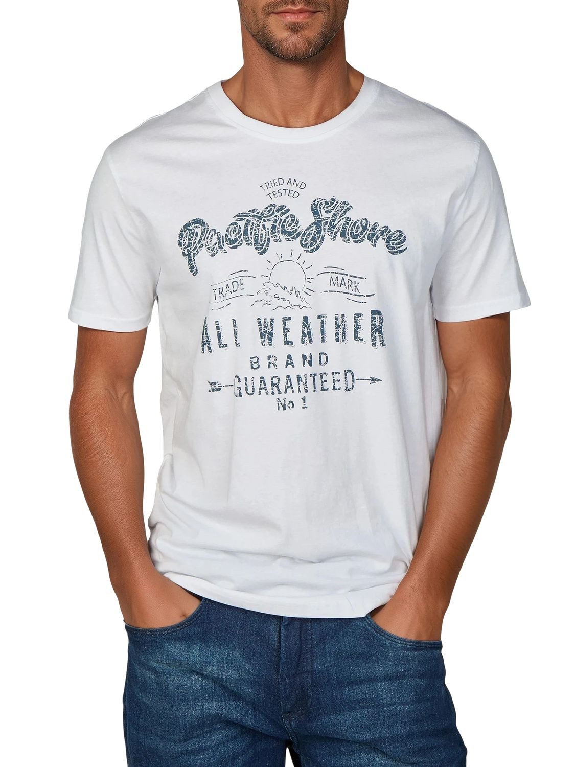 riverso T-Shirt Herren Printshirt RIVLeon Regular Fit (4-tlg) Kurzarm Tee Shirt mit Rundhalsausschnitt aus 100% Baumwolle