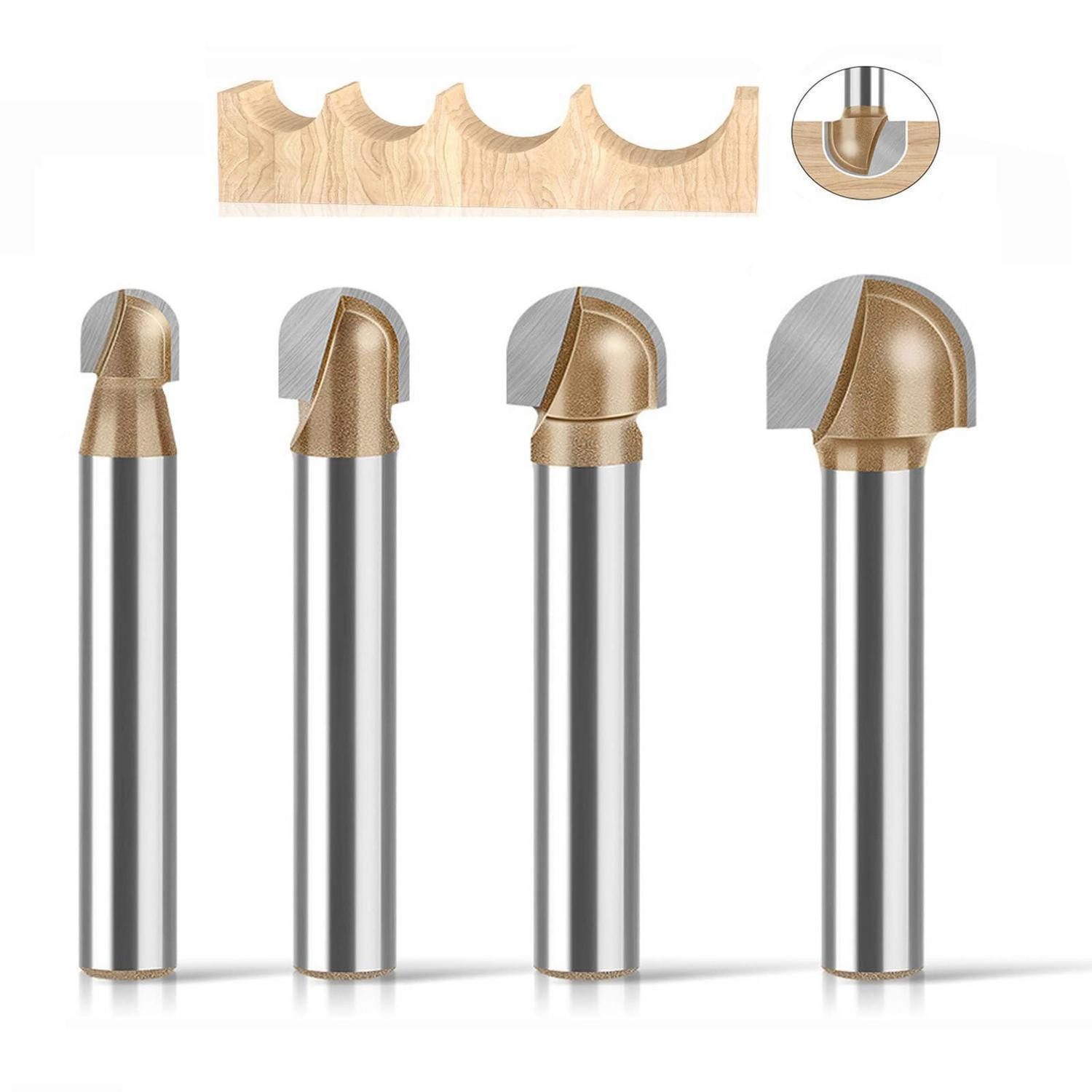 LuxusKollektion Fräser-Set Fräser-Set Holzbearbeitung 4-teilig