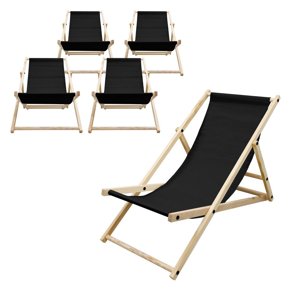 ECD Germany Gartenliege Holz Beachstuhl klappbarer günstig online kaufen
