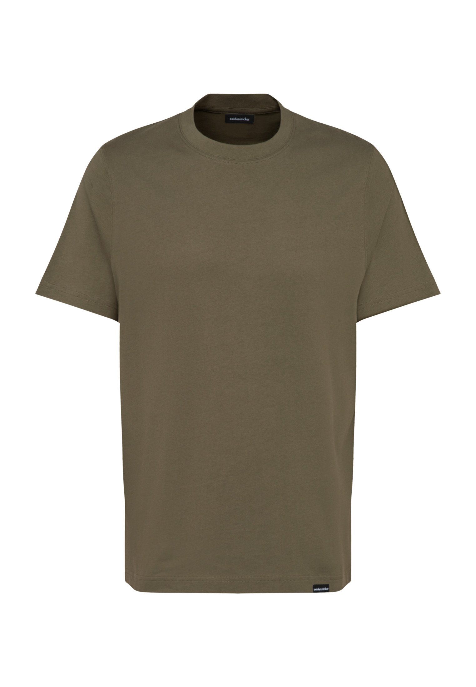 Rundhals Kurzarm Uni T-Shirt seidensticker Regular Grün