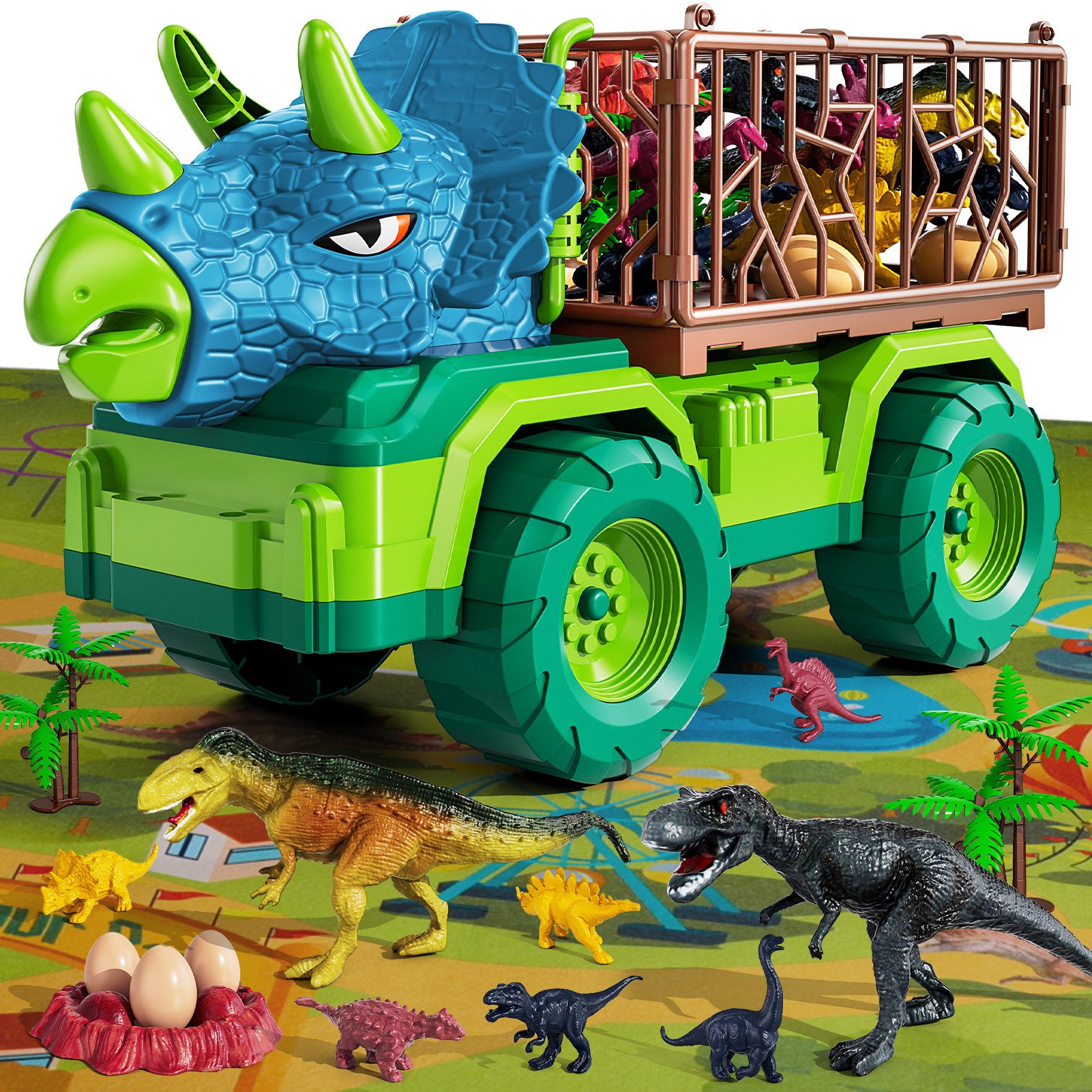 TEMI Spielzeug-Transporter Dinosaurier-LKW Set für Kiner, Dino Figuren, (Se günstig online kaufen