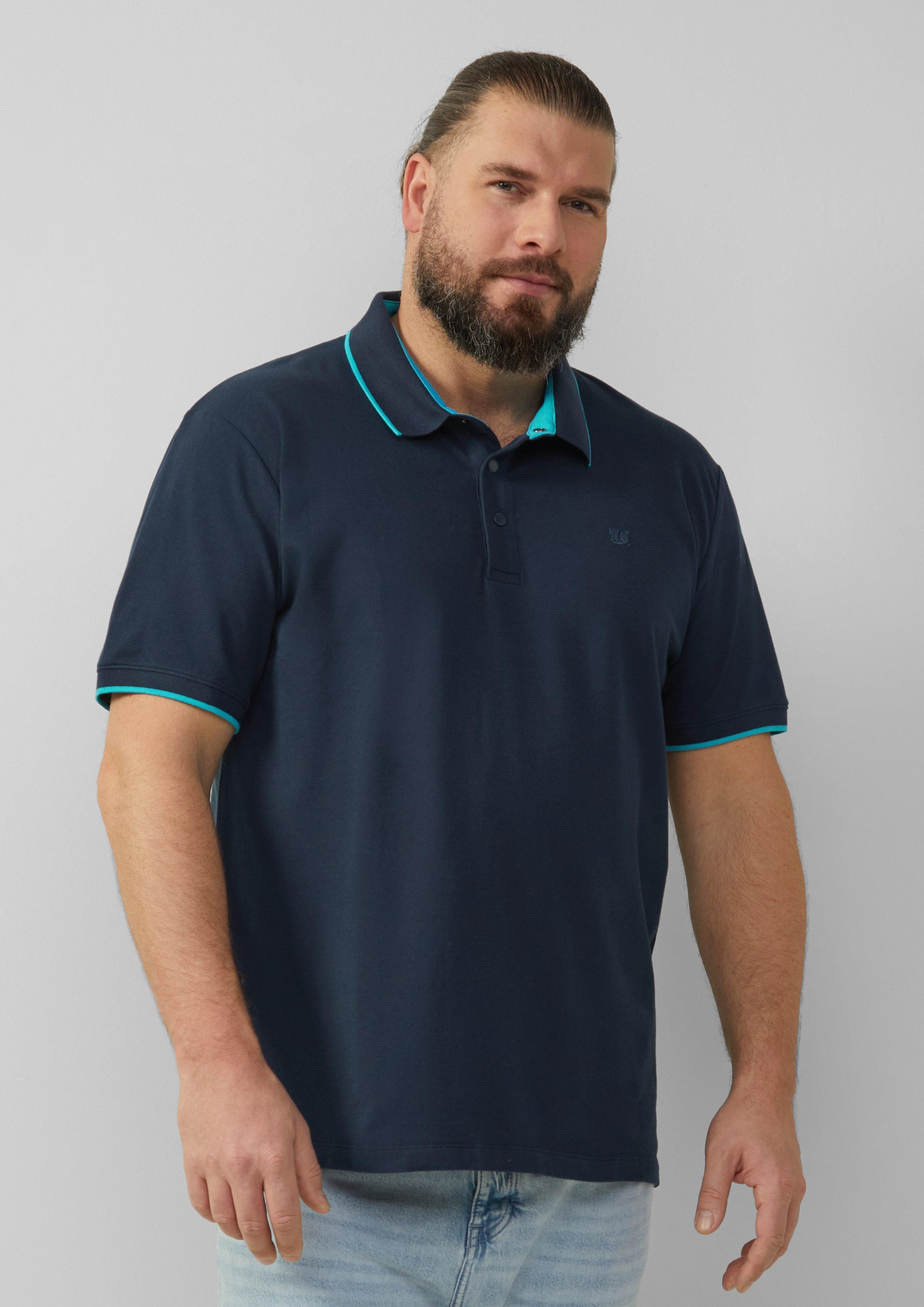 s.Oliver Poloshirt mit Stretch Farbe türkis Größe: 3XL günstig online kaufen