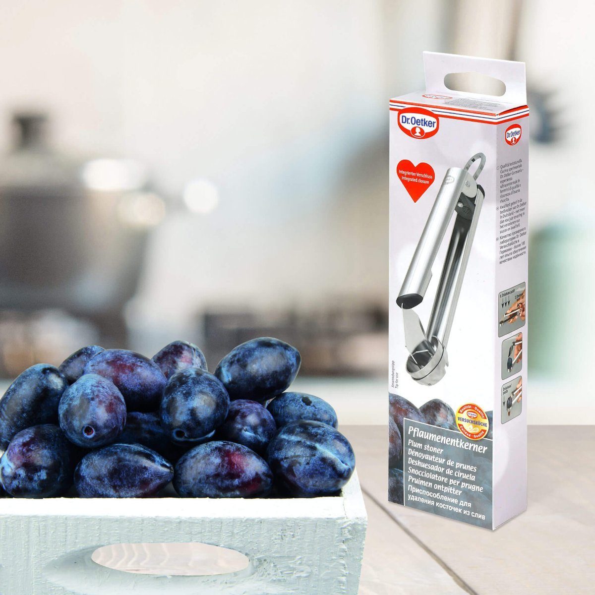 Dr. Oetker Küchenhelfer Entkerner Pflaumenentkerner