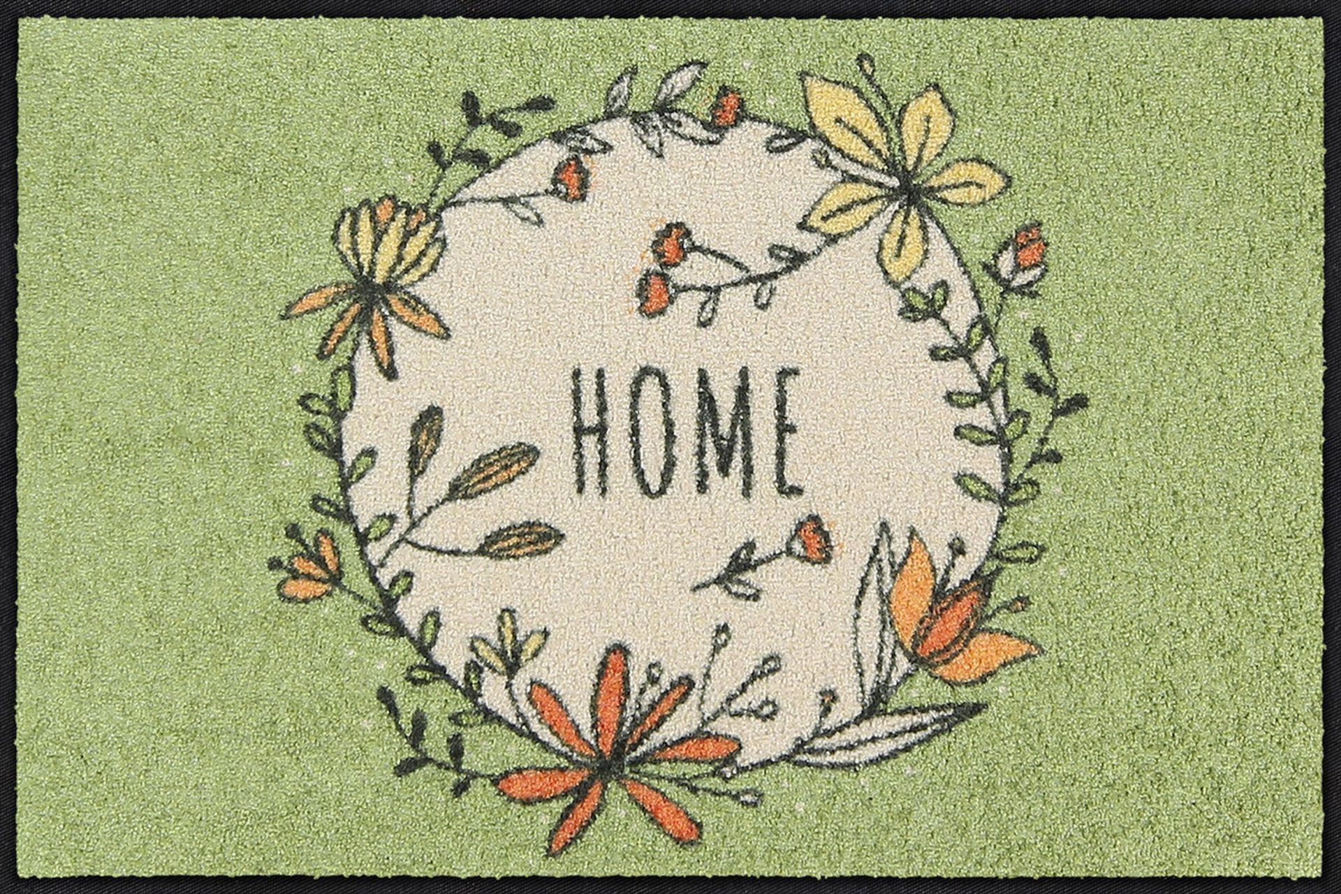 Salonloewe Fußmatte Fußmatte 50x75 Home Wreath sage, Eingangsmatte normal, Höhe: 500 mm