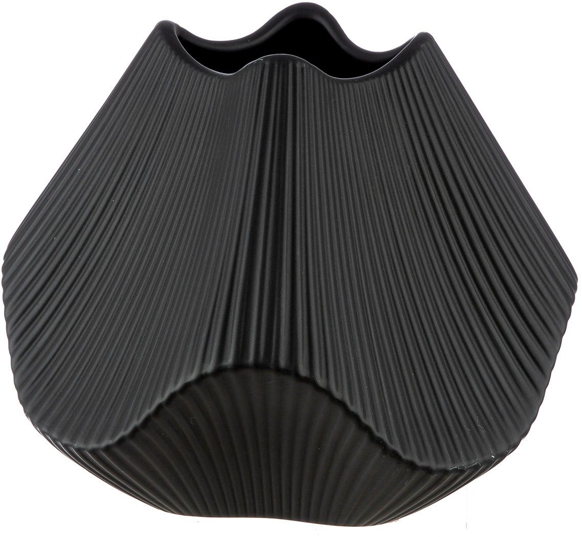 Tischvase Vase Lamellen H. 18,5 cm