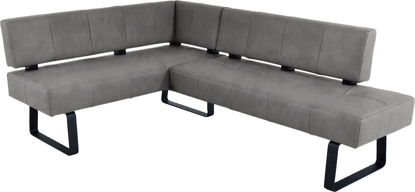 K+W Komfort & Wohnen Eckbank Spider II, Sitzsteppung, bequem durch Sandwichbauweise, 2 Stellmaße