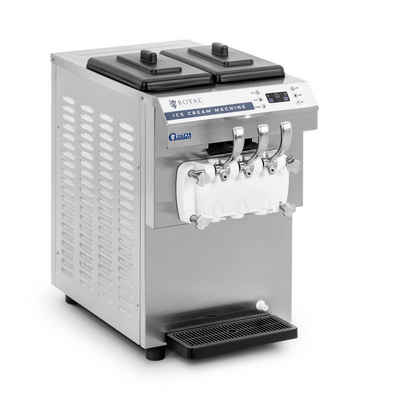 Royal Catering Eismaschine Softeismaschine 16 l/h 1350 W LED Edelstahl Frozen Joghurt Maschine, 1350 W