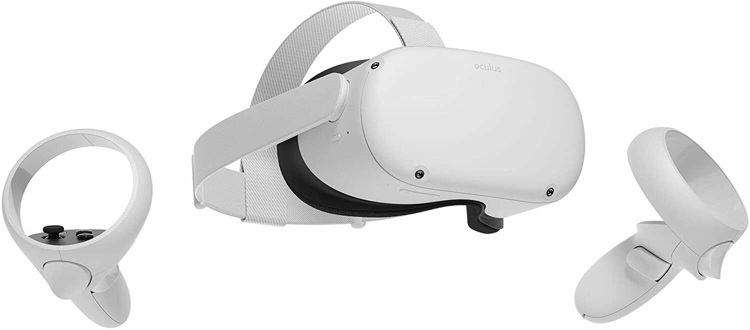 Oculus Meta Quest 2 128GB Virtual Reality Brille Standalone und PC VR  Headset Virtual-Reality-Brille, Enthaltenes Zubehör: Bedienungsanleitung,  Controller, Netzteil