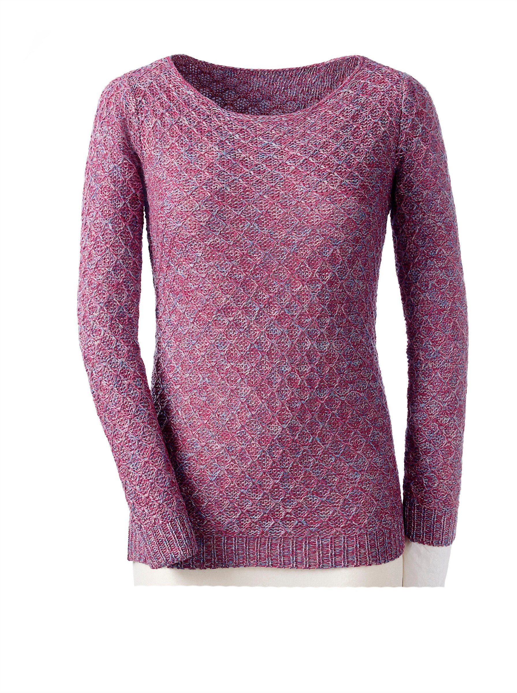 WITT WEIDEN Strickpullover fuchsia-gemustert