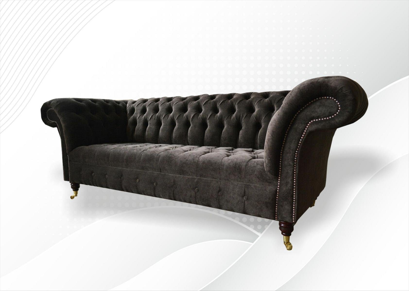 Chesterfield Chesterfield-Sofa, JVmoebel cm Sofa 3 Sitzer Couch 225 Design