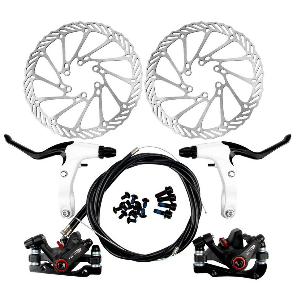 Yorbay Bremsscheibe Komplettes Fahrradbremsen-Set, Fahrrad Scheibenbremse  Kit, 160mm Scheiben und vorne hinten Bremse mit BB5 Bremsbeläge und Kabel