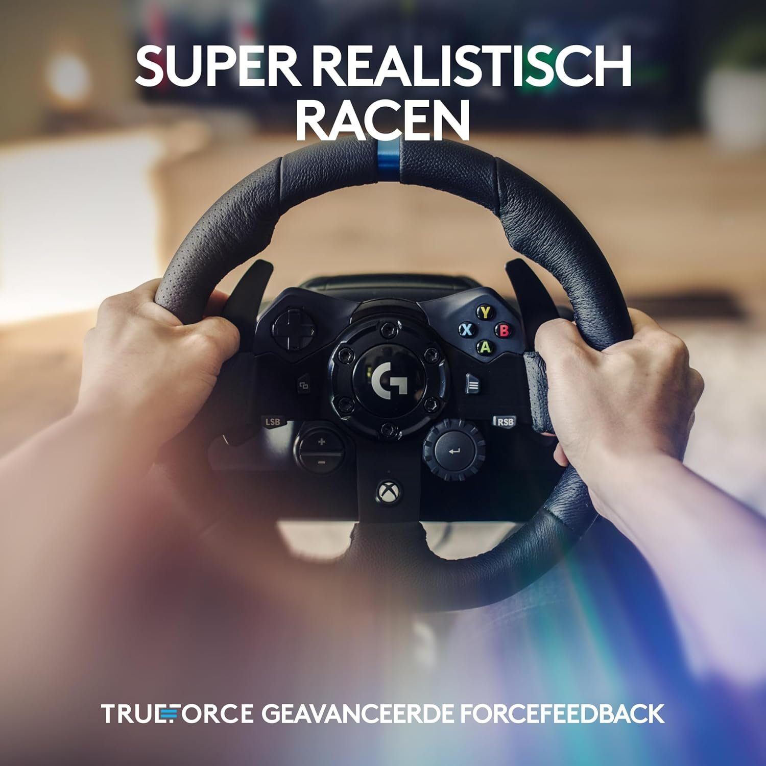 Logitech G923 Driving Force Rennlenkrad + Pedal USB Gaming-Lenkrad (Set, für PC & XBOX SERIES X/S XBOX ONE)