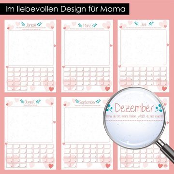OfficeTree Kalender zum Selbstbasteln Bastelkalender Mama, Kalender DIY in DIN A4