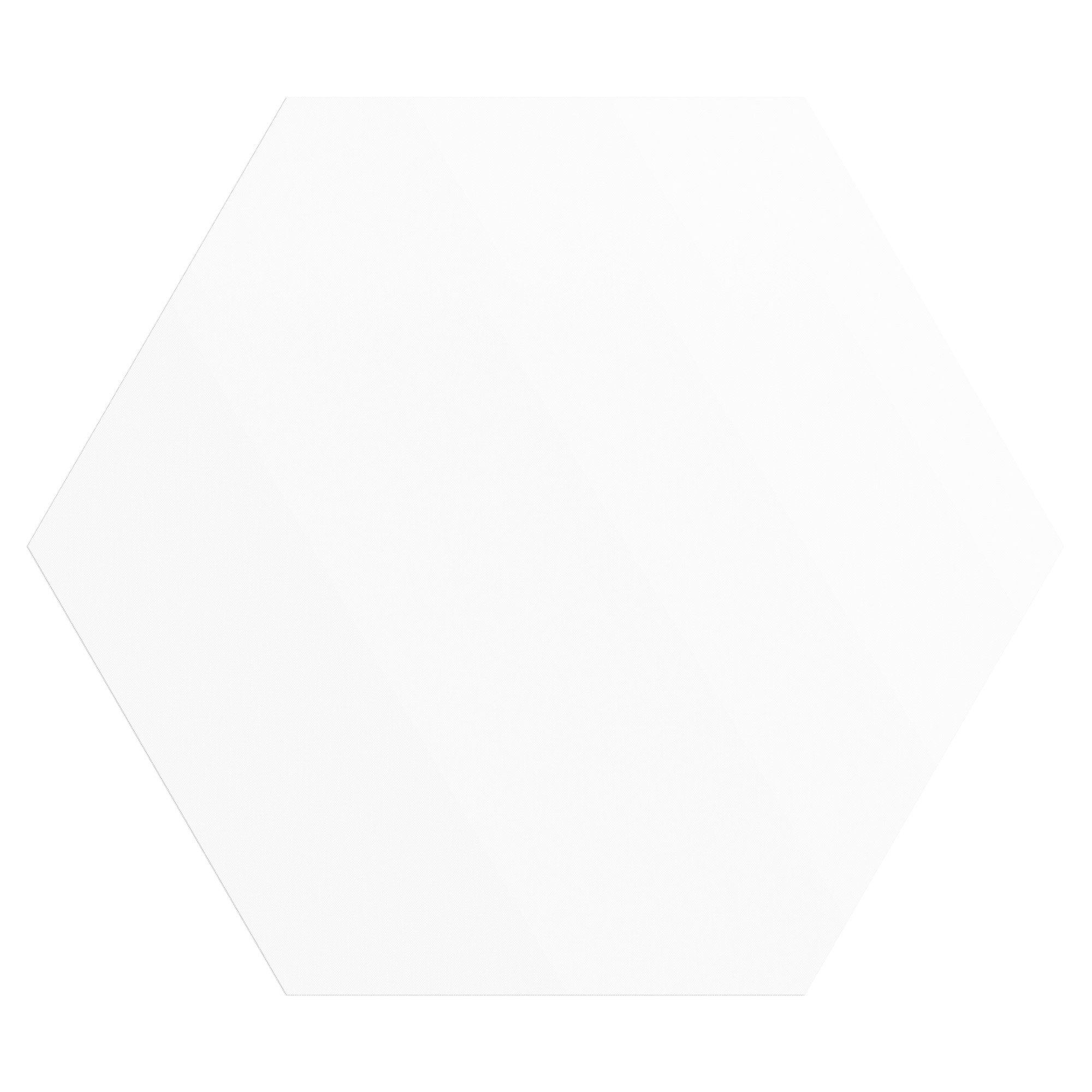 DEQORI Fototapete 'Unifarben - Weiß', Sechseckig, matte Leinwandstruktur, bedruckt, (1 St), selbstklebend Wandtattoo Motiv Wandtapete Wand Sticker Bild Tapete