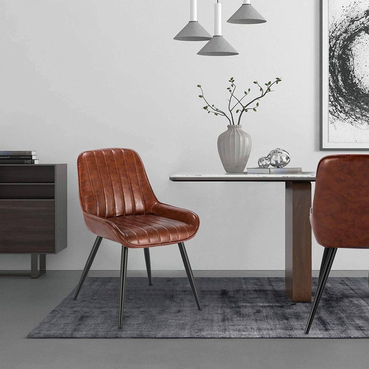 EUGAD Esszimmerstuhl (2 St), Retro, Sitzfläche günstig online kaufen