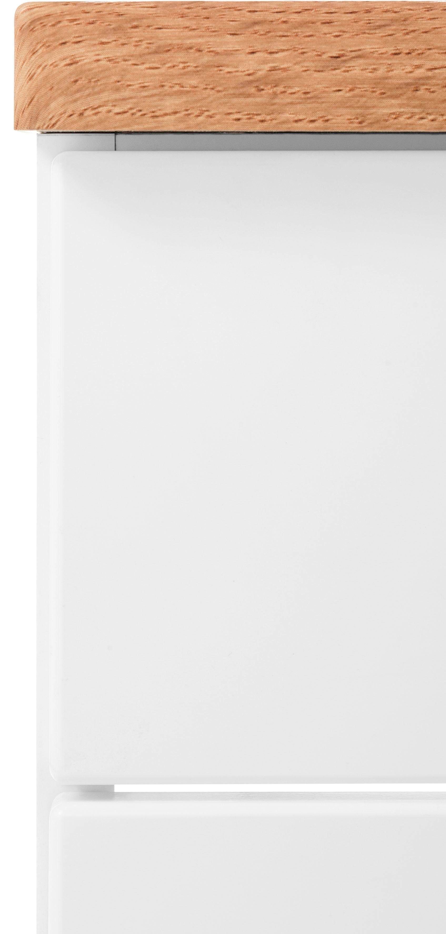 Badmöbel, cm Davos inkl. weiß Waschbeckenunterschrank Breite weiß HELD | MÖBEL Waschtisch Waschbecken, 90
