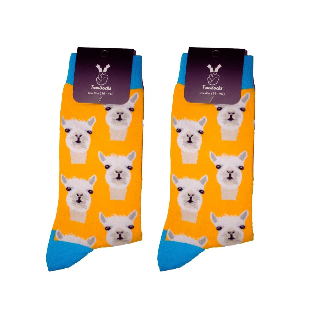 TwoSocks Freizeitsocken Alpaka Socken lustige Socken Herren & Damen, Einheitsgröße (2-Paar)