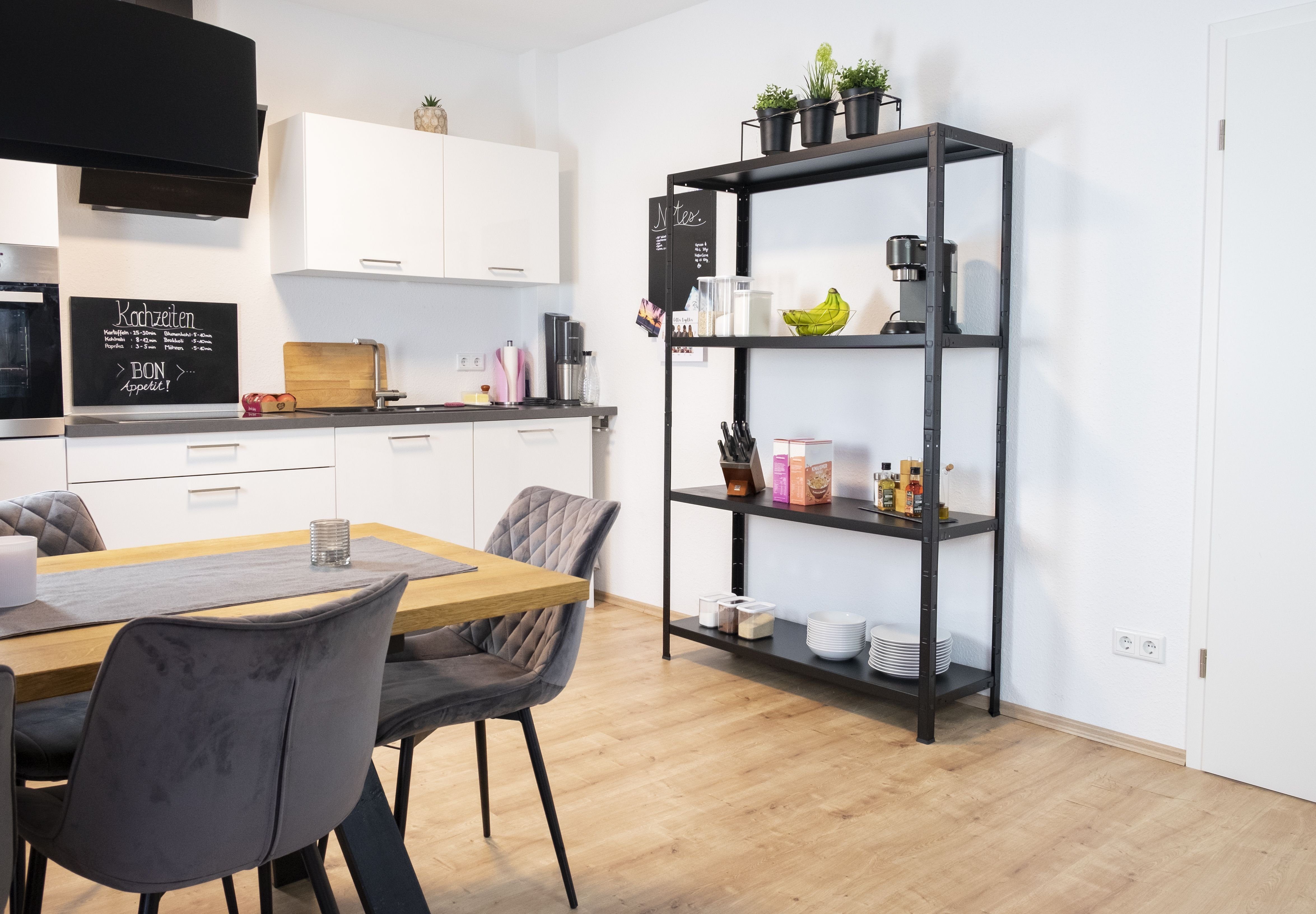 SCHULTE Regalwelt Steckregal mit 4 PowerMAX Fachböden, 65 kg Tragkraft, 180x60x40 cm (HxBxT)