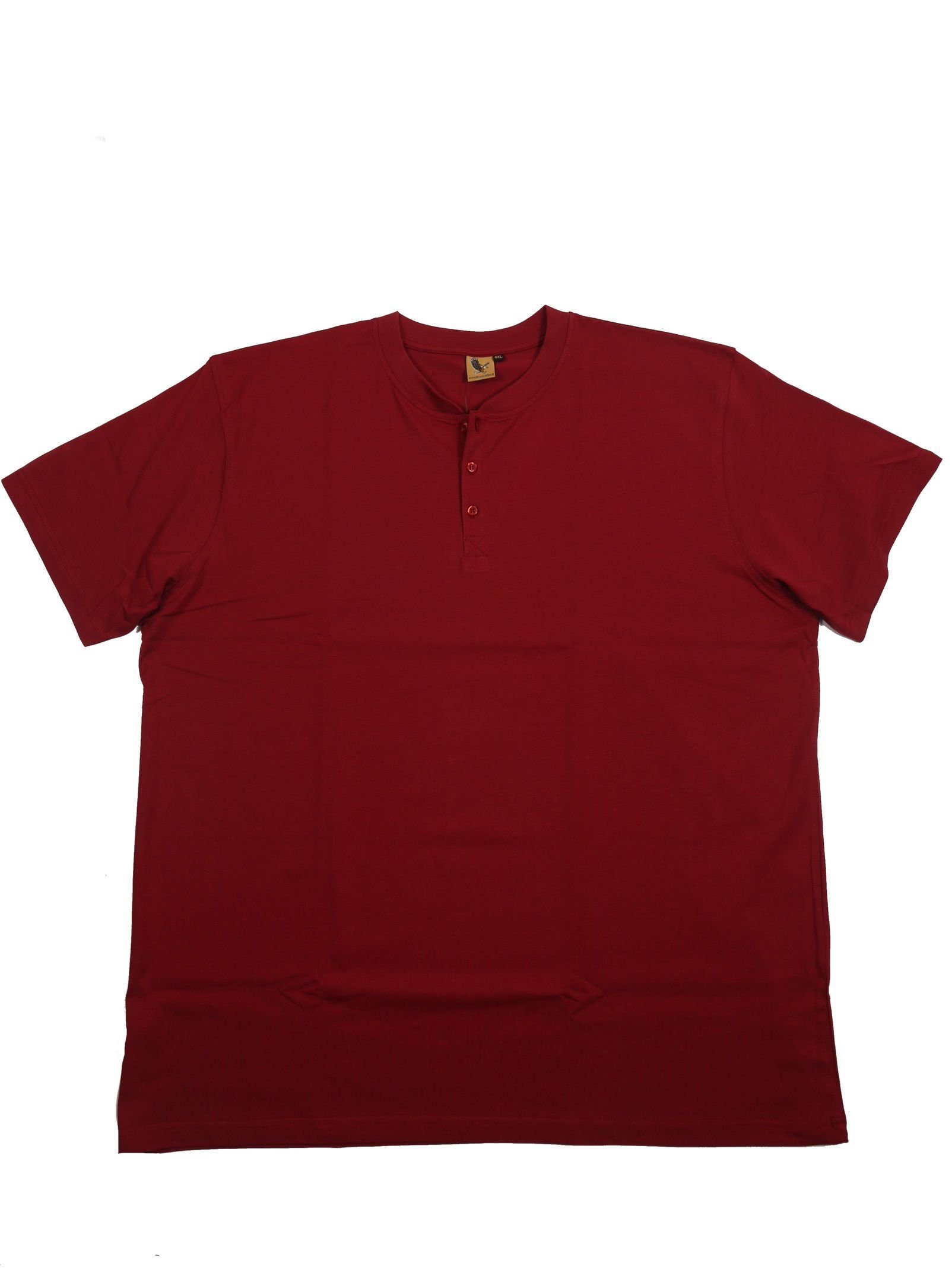 T-Shirt von Abraxas, Knopfleiste ABRAXAS Kurzarm bordeaux T-Shirt mit