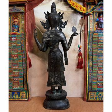 Asien LifeStyle Buddhafigur Chenrezig Avalokiteshvara Bronze Figur Tibet 67cm groß