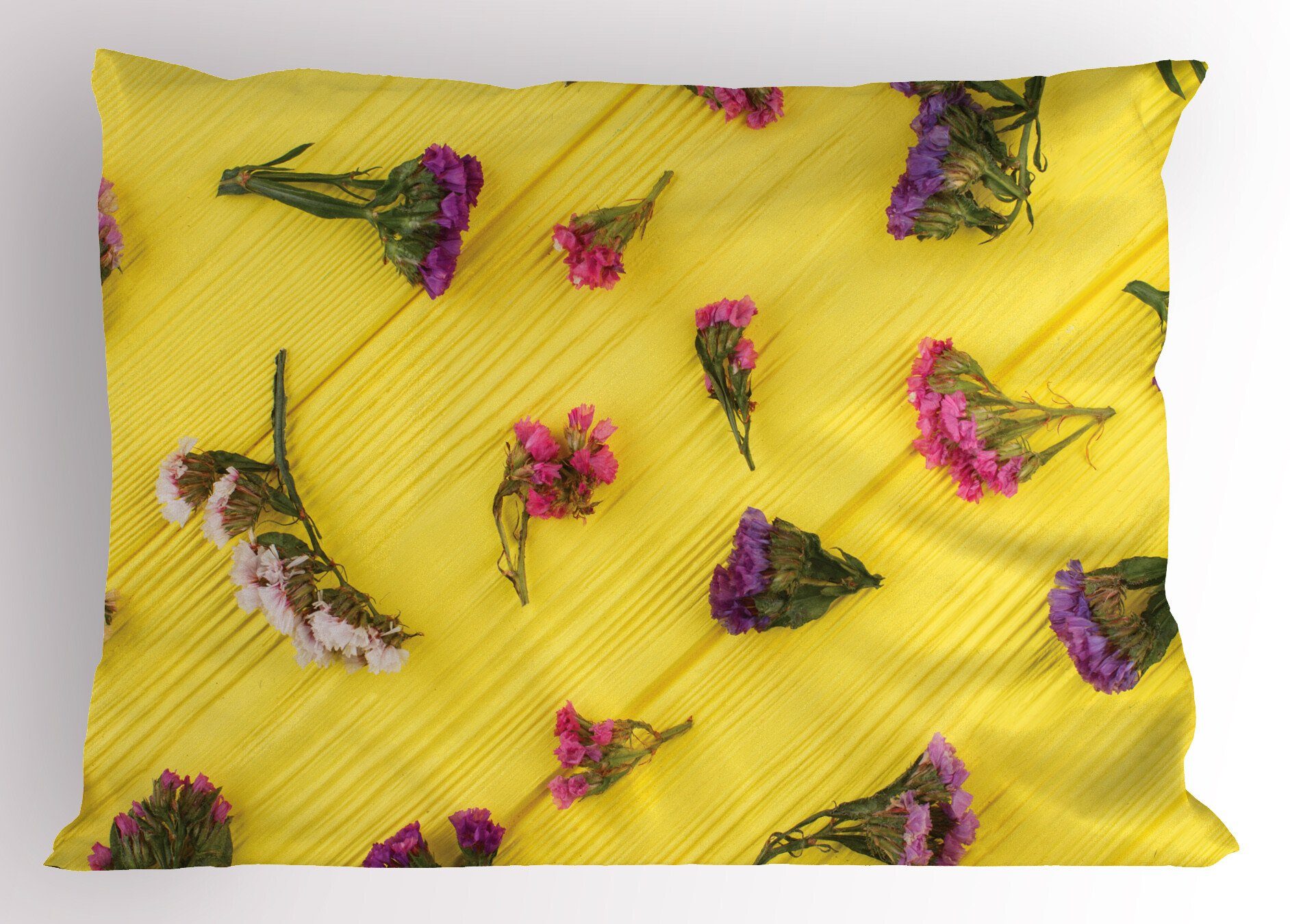Kissenbezüge Dekorativer Standard King Size Gedruckter Kissenbezug, Abakuhaus (1 Stück), Natürliche Farbe Zarte Frühlingsblumen