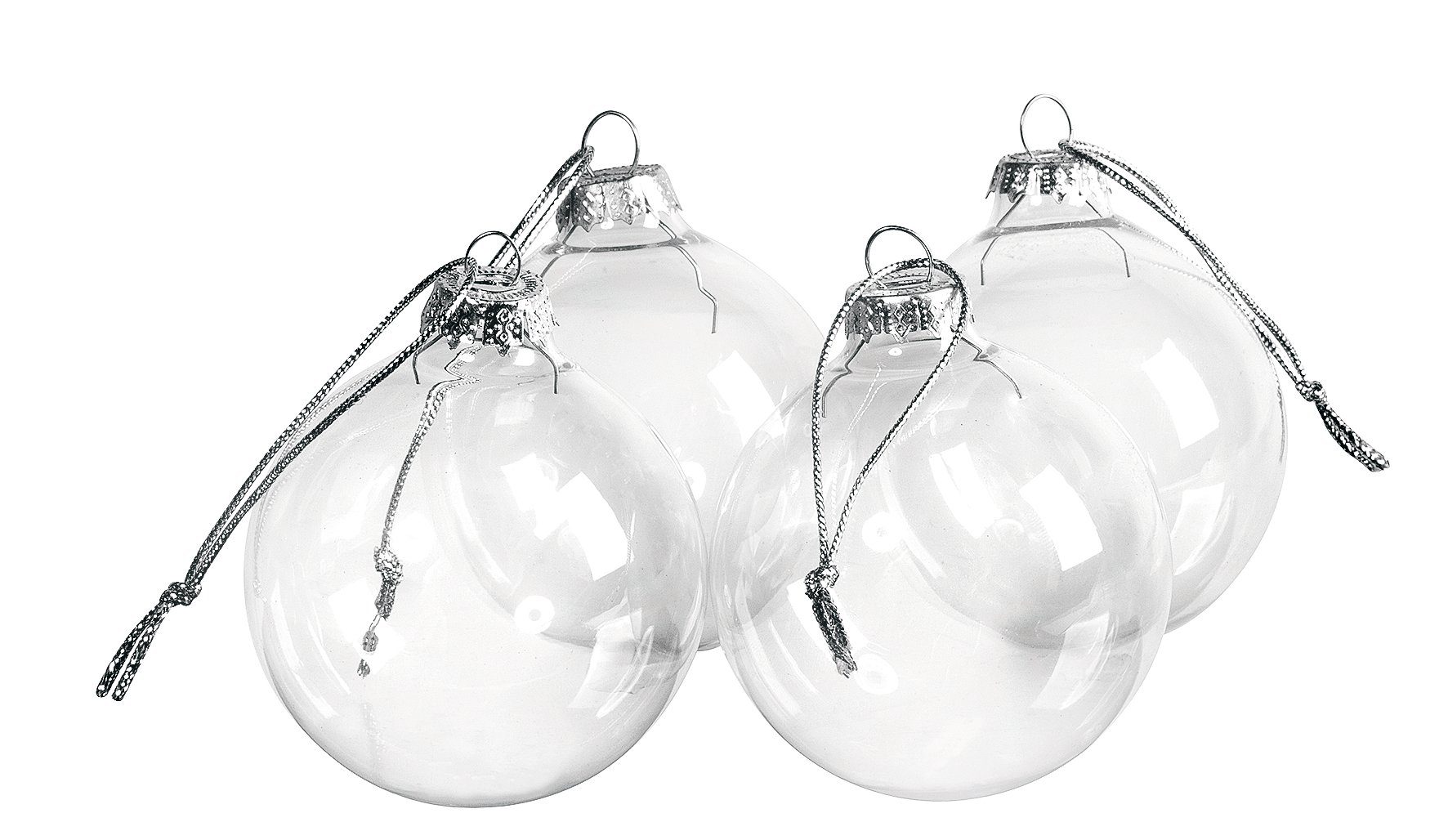 VBS Weihnachtsbaumkugel, Glas, 4 Stück günstig online kaufen