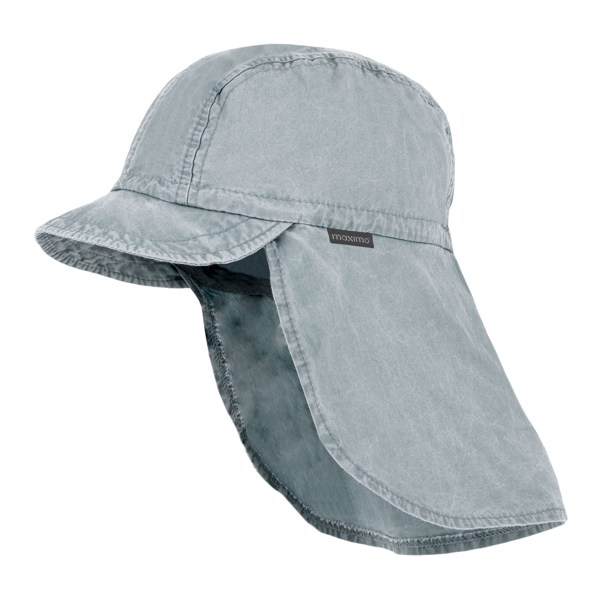 MAXIMO Schirmmütze GOTS MINI-Schildmütze, Nackenschutz, Bindeband, Waschoptik, UV (1-St)