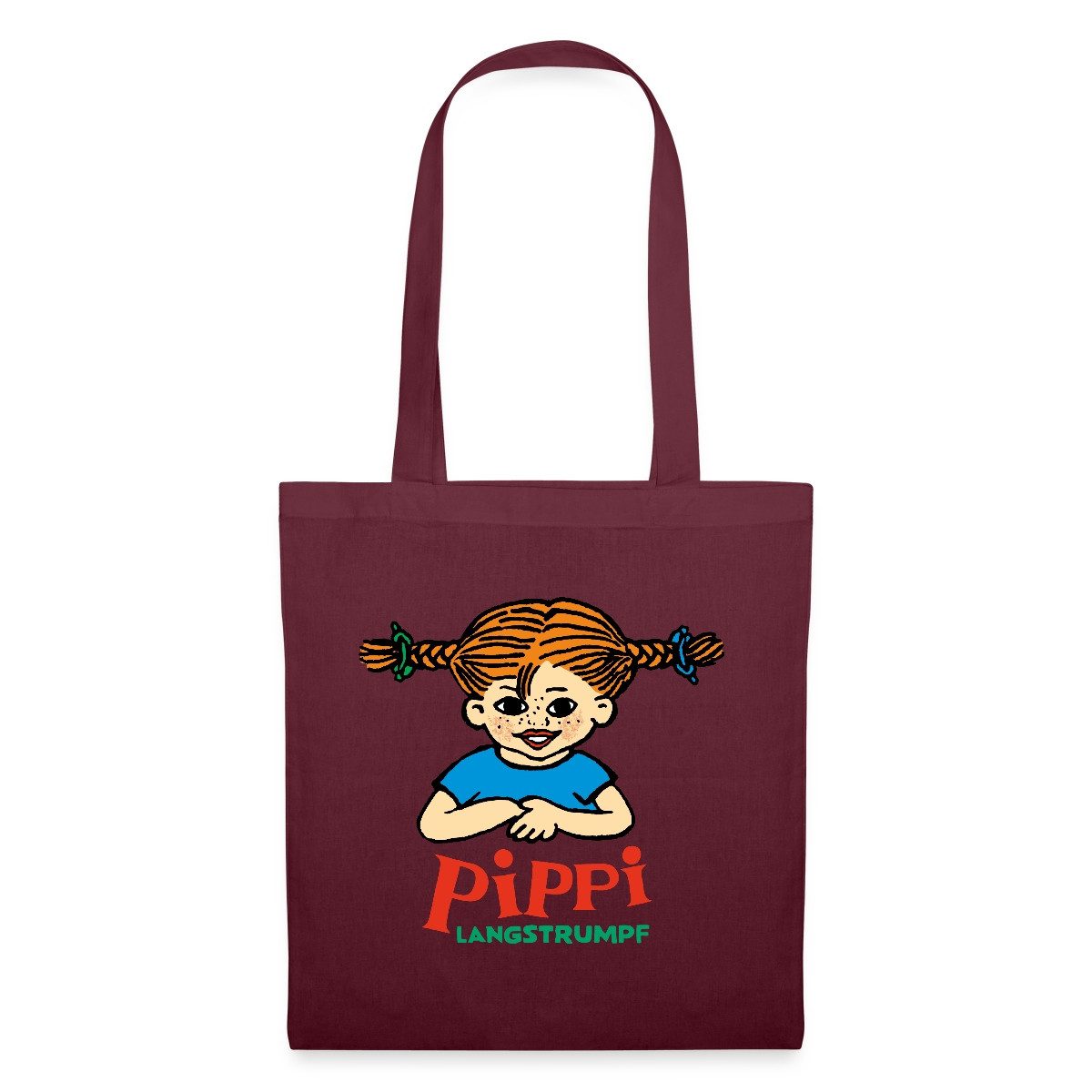 Henkeltasche Pippi Langstrumpf Logo Stoffbeutel