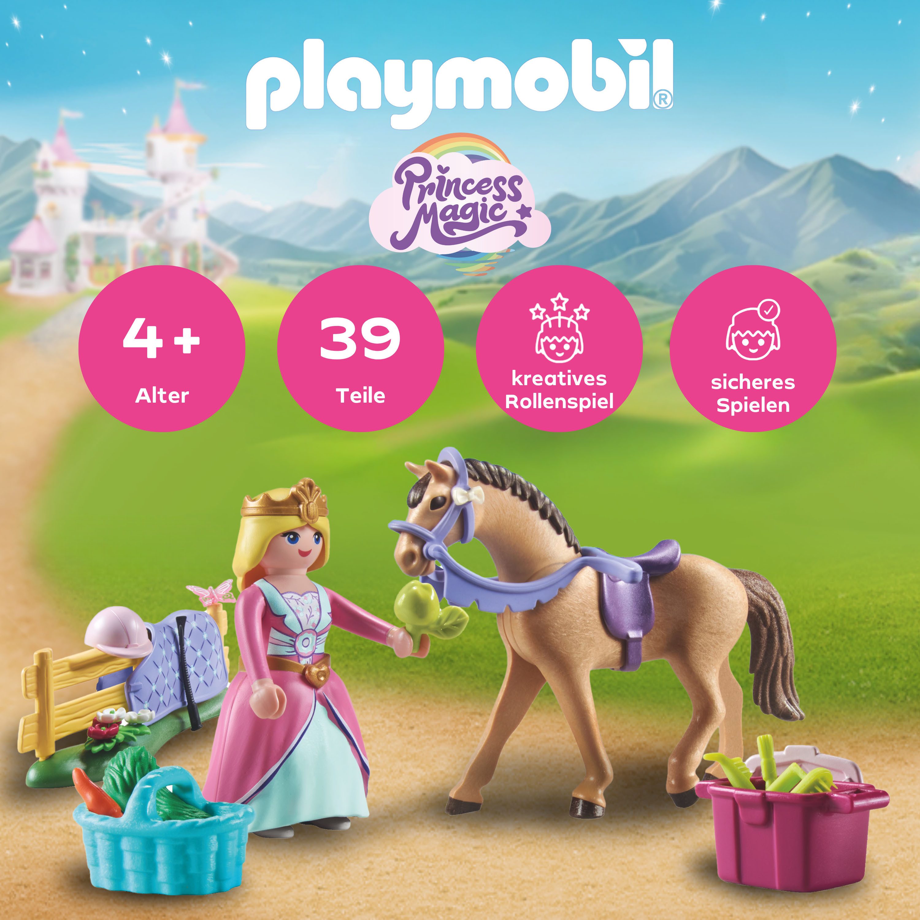 Playmobil® Prinzessin mit Pferd (71801), Playmobil Princess Magic Konstrukt günstig online kaufen