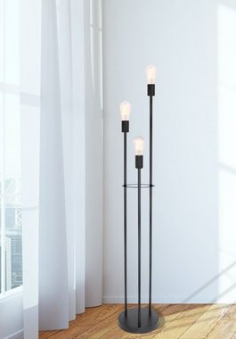 Globo Stehlampe Stehlampe Wohnzimmer Stehleuchte schwarz metall Industrie modern