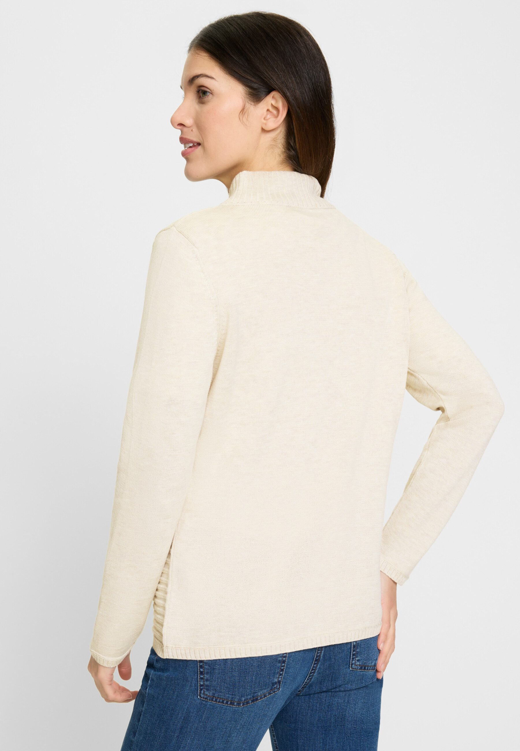 Olsen Cardigan mit durchgehendem Reißverschluss