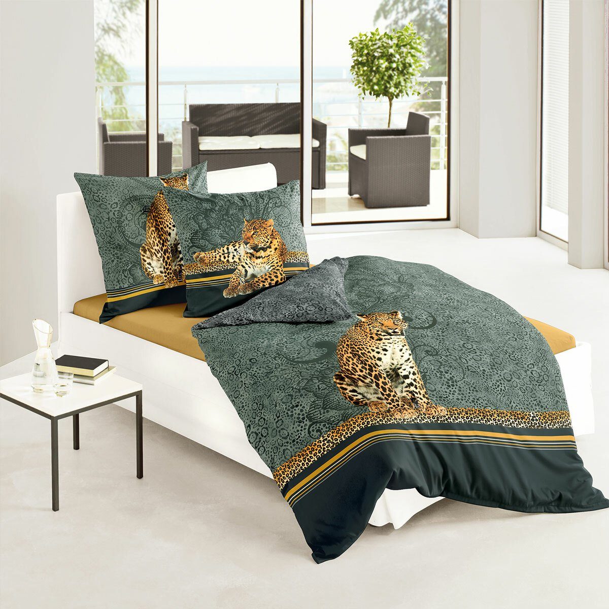 TRAUMSCHLAF Bettwäsche Leopard, Mako Satin, 2 günstig online kaufen