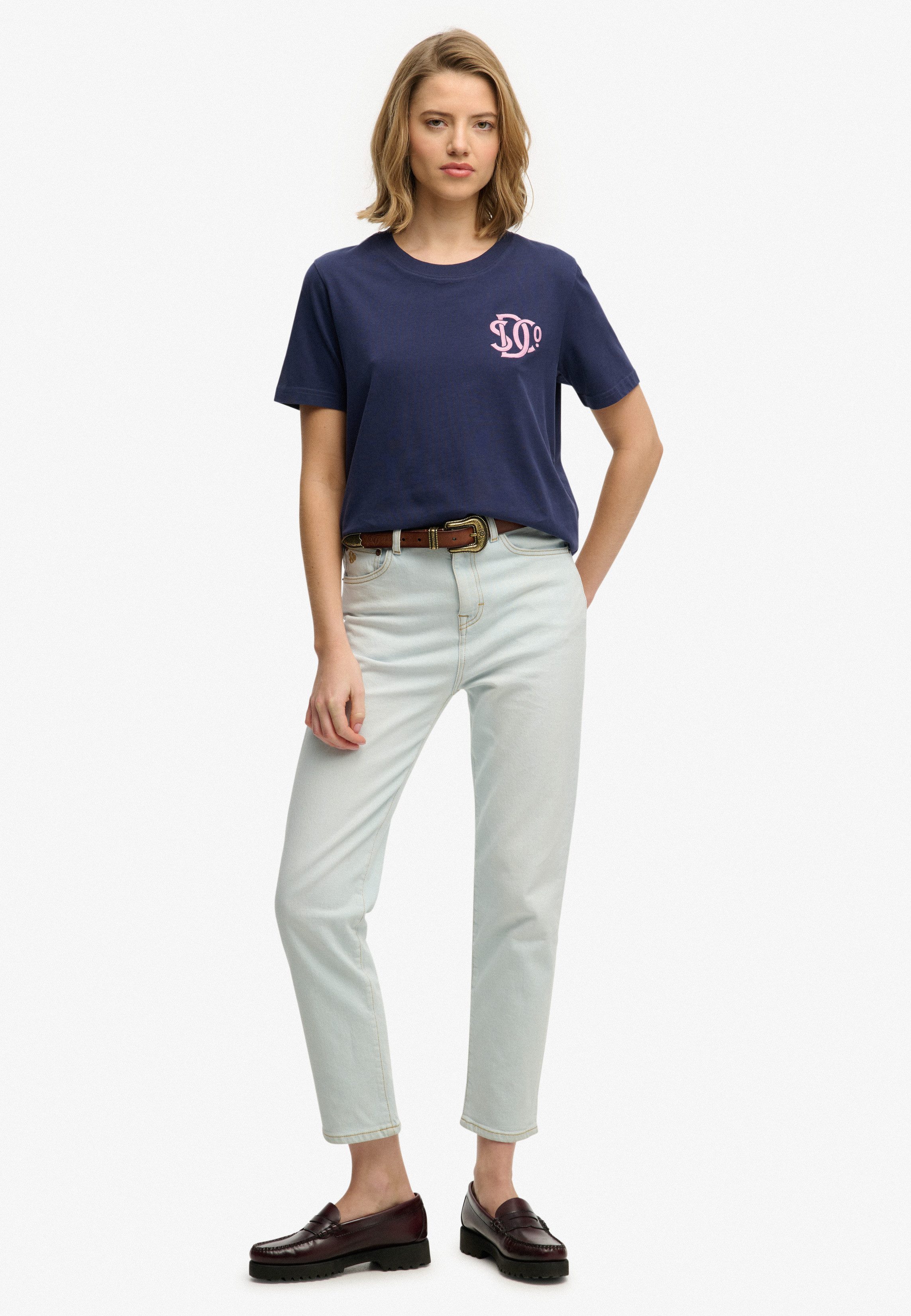 Superdry T-Shirt SD&CO NEON RELAXED TEE aus Baumwolle, Relaxed Fit, gerader Abschluss, normale Länge, Rundhals – Bild 5 von 5