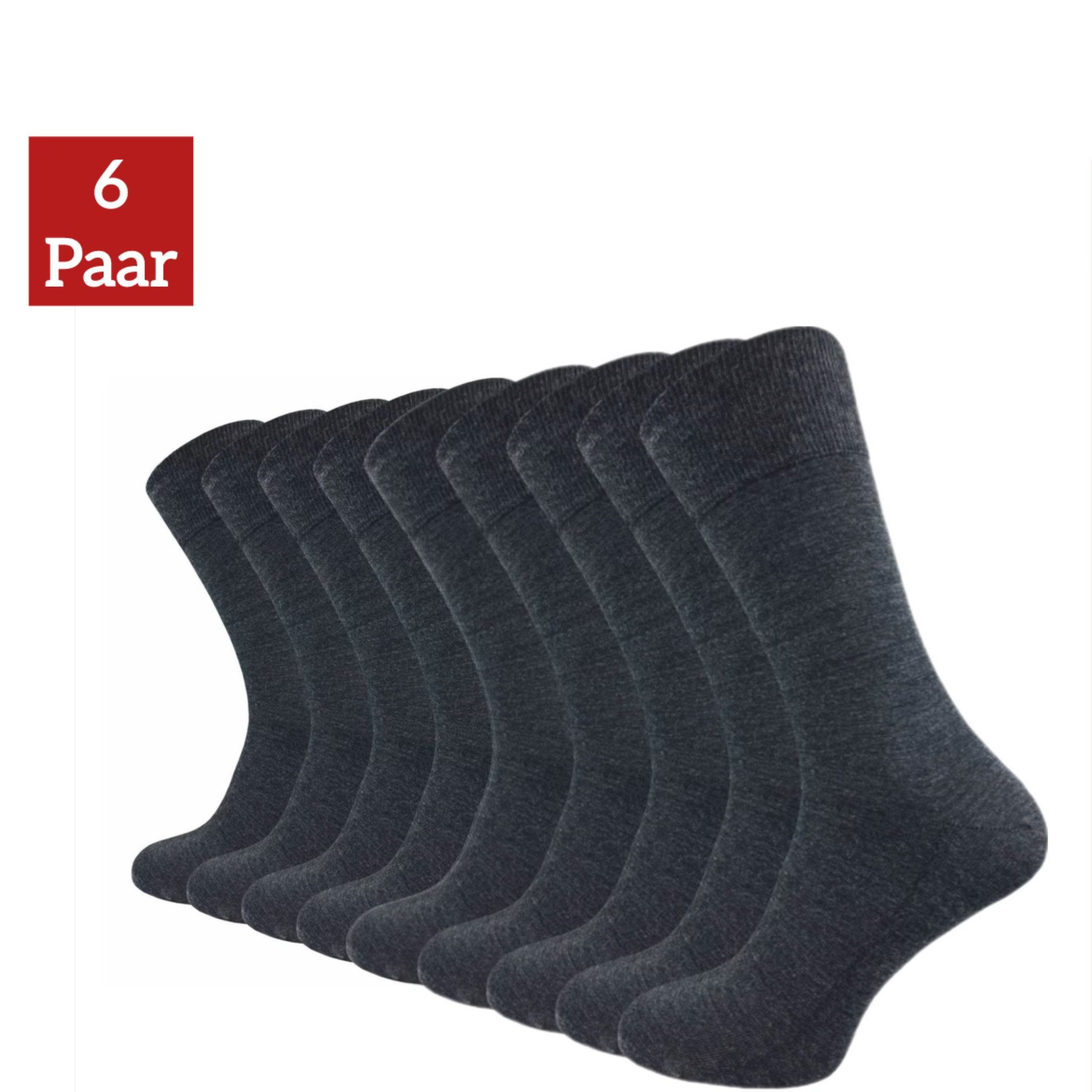 NERS Businesssocken für Damen (6 Paar) aus Merinowolle ohne drückende Naht mit Komfortbund (6-Paar, 6 Paar) Angenehm und Weich, Atmungsaktiv & Klimaregulierend