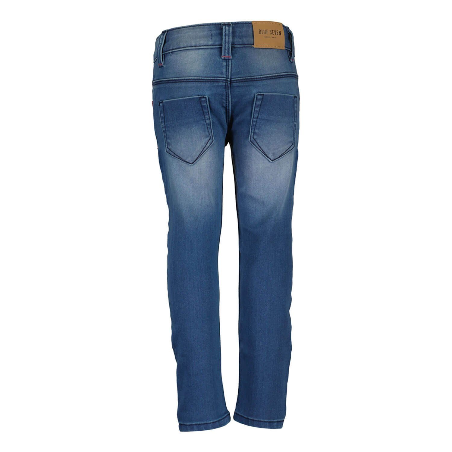 Seven Blue 5-Pocket-Hose Freizeithose Sterne-Stickerei Mädchen Kinder Jeanshose Jog-Jeans mit -