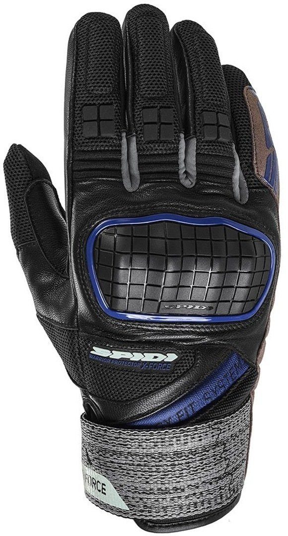 SpiDi Motorradhandschuhe X-Force Handschuhe Black/Blue | Motorradhandschuhe