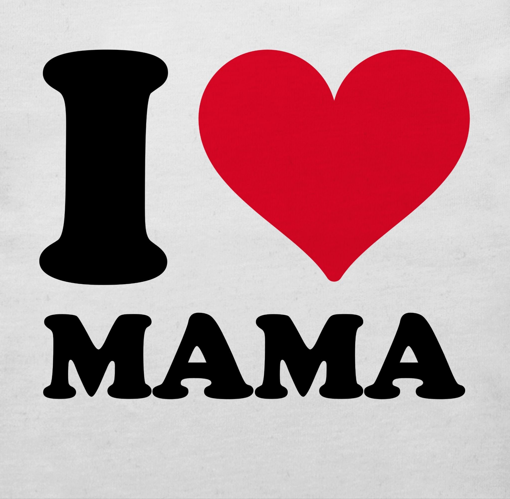 Mama T-Shirt Muttertagsgeschenk Love Weiß 1 Shirtracer I