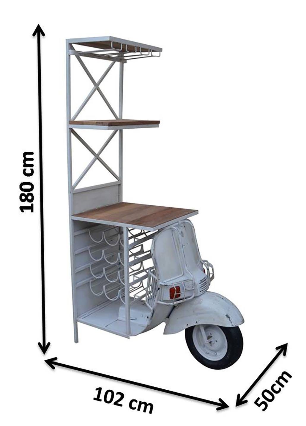 Kobolo Regal Weinregal SCOOTER aus Mango-Holz und Metall günstig online kaufen