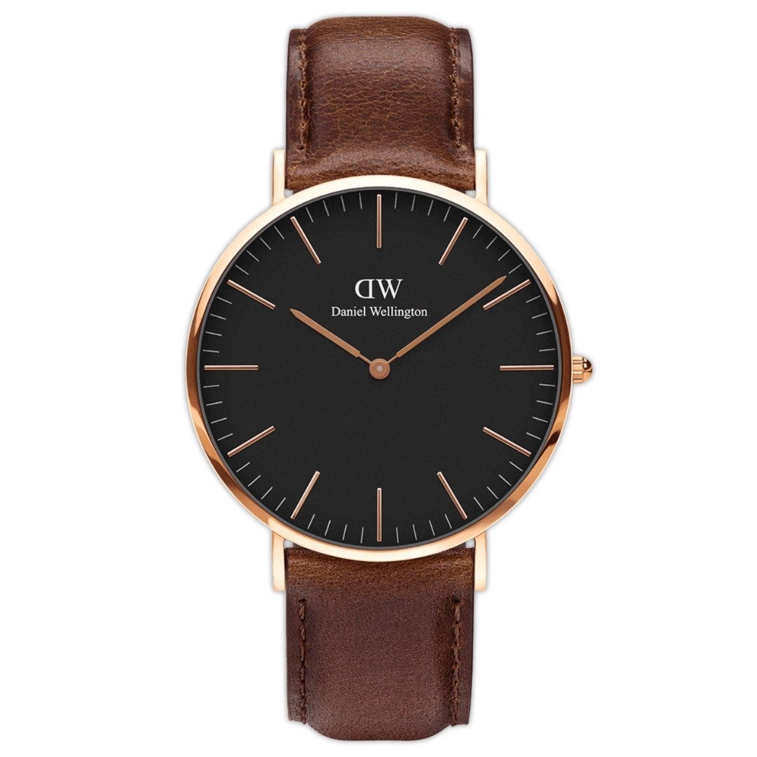 Daniel Wellington Quarzuhr Classic Bristol Black Rose Gold 40 mm DW00100125