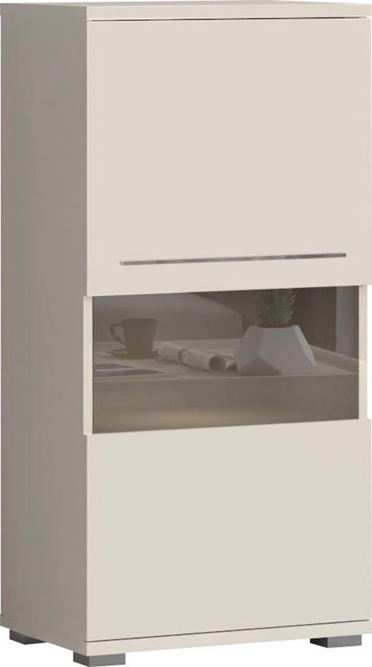OTTO home Highboard Piano Vitrine (H/B/T): 123/60/40,2cm), UV lackiert, Soft-Close Funktion