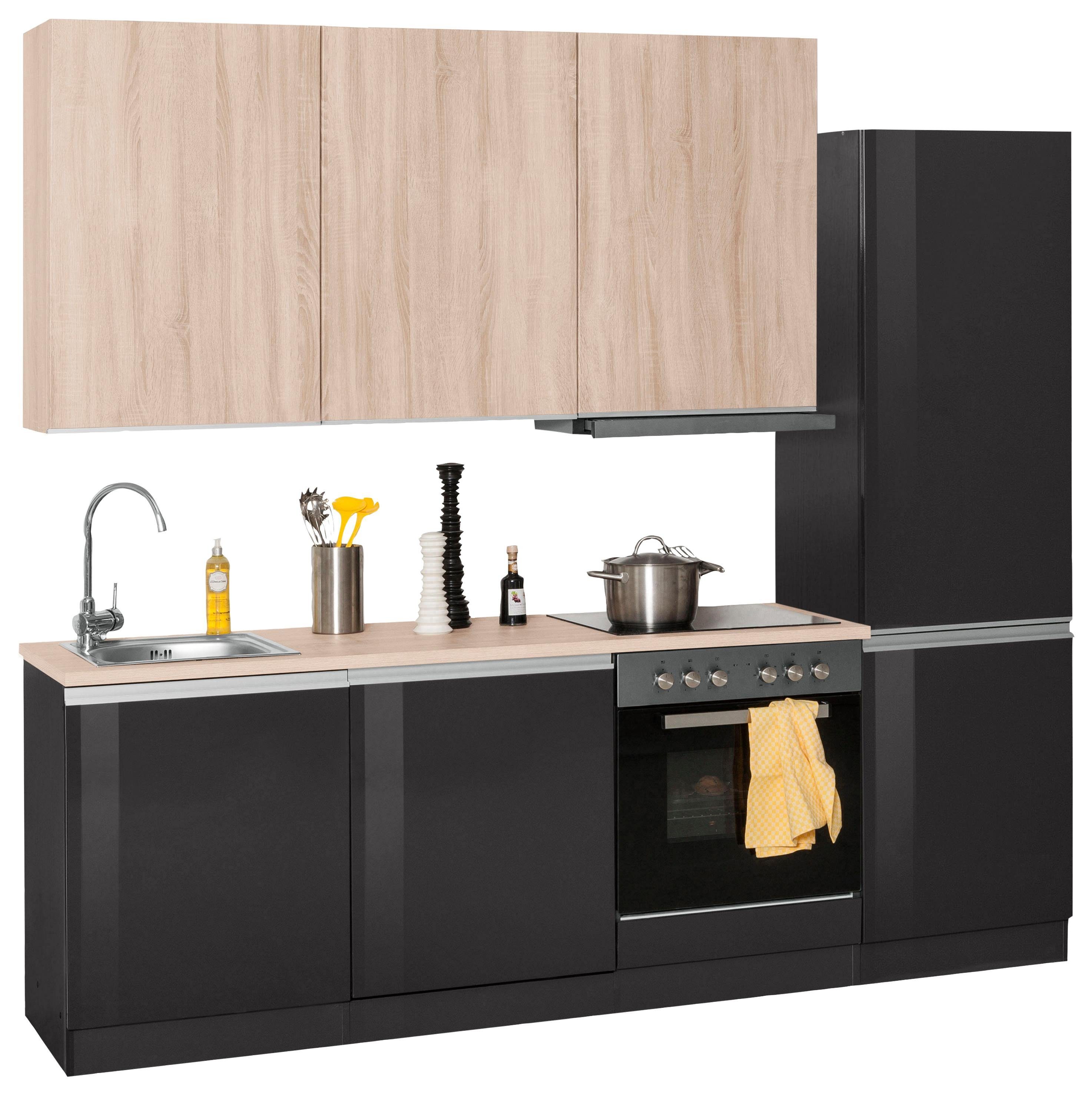 KOCHSTATION Küchenzeile "KS-Ohio" mit E-Geräten, Breite 240 cm günstig online kaufen