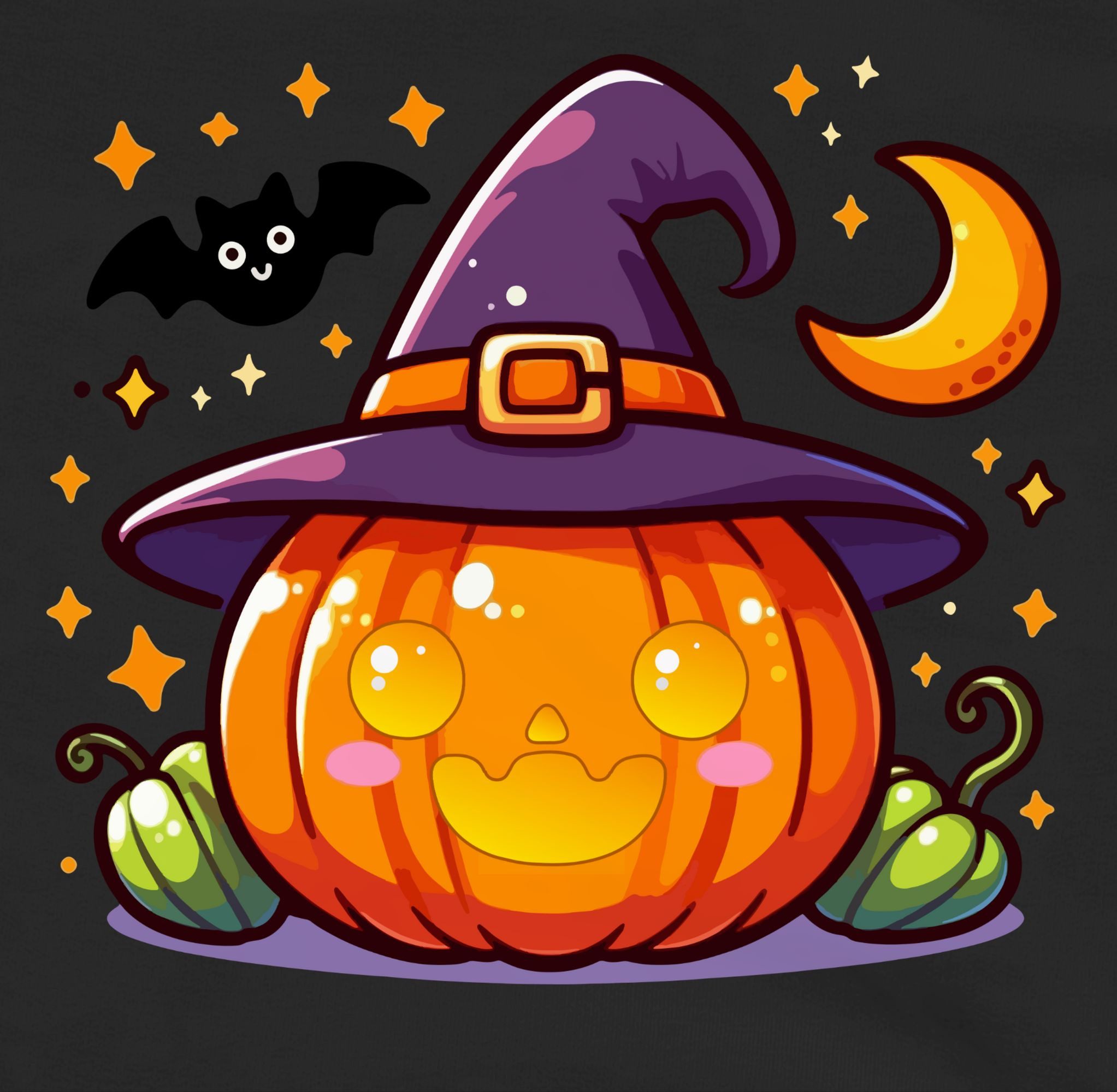Shirtracer Hoodie Halloween Kürbis, Süßer Kürbis, Halloween Design, Kürbis und Fleder Halloween Kostüme für Kinder
