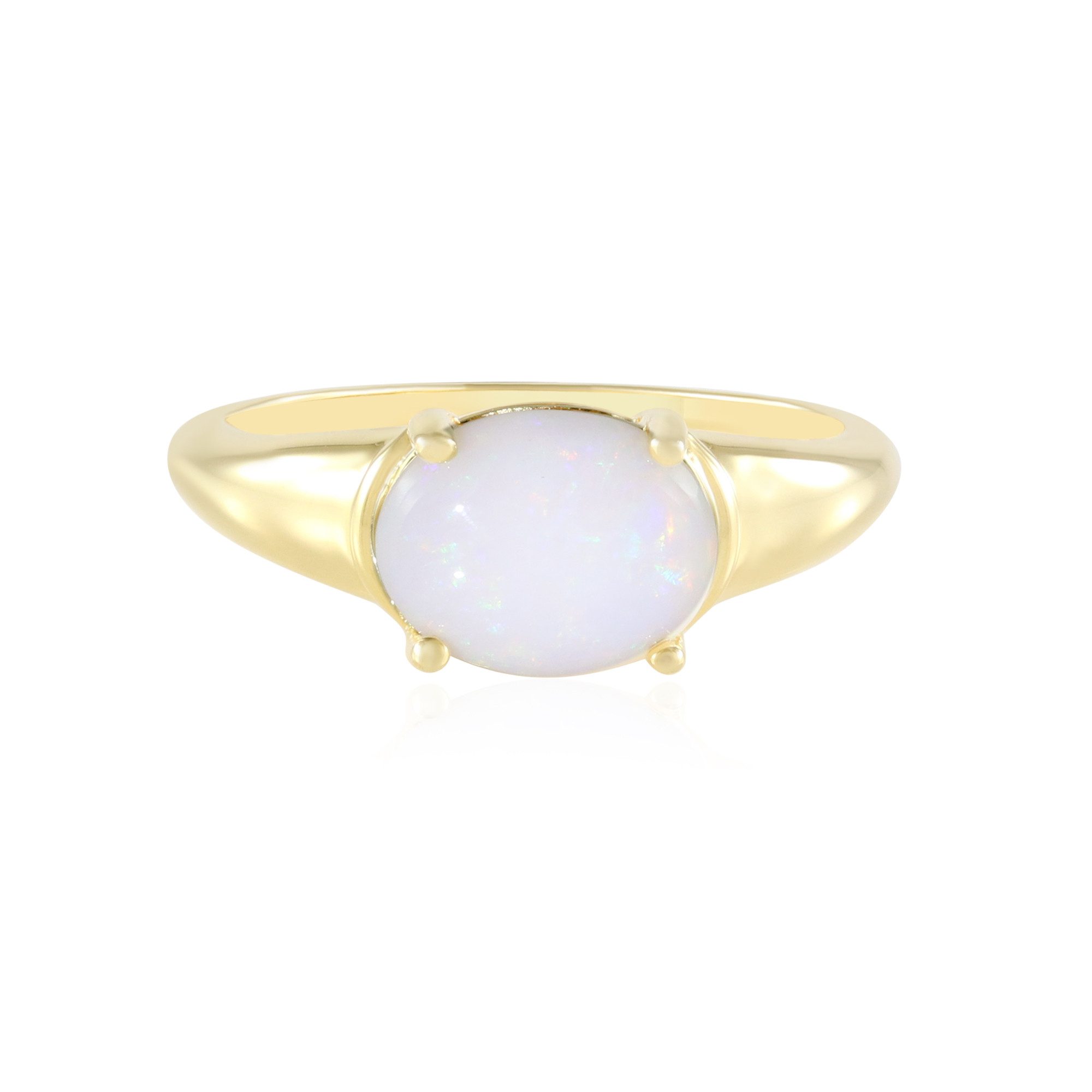 Cavill Solitärring Opal vergoldeter Sterling Silber Ring (1-tlg)