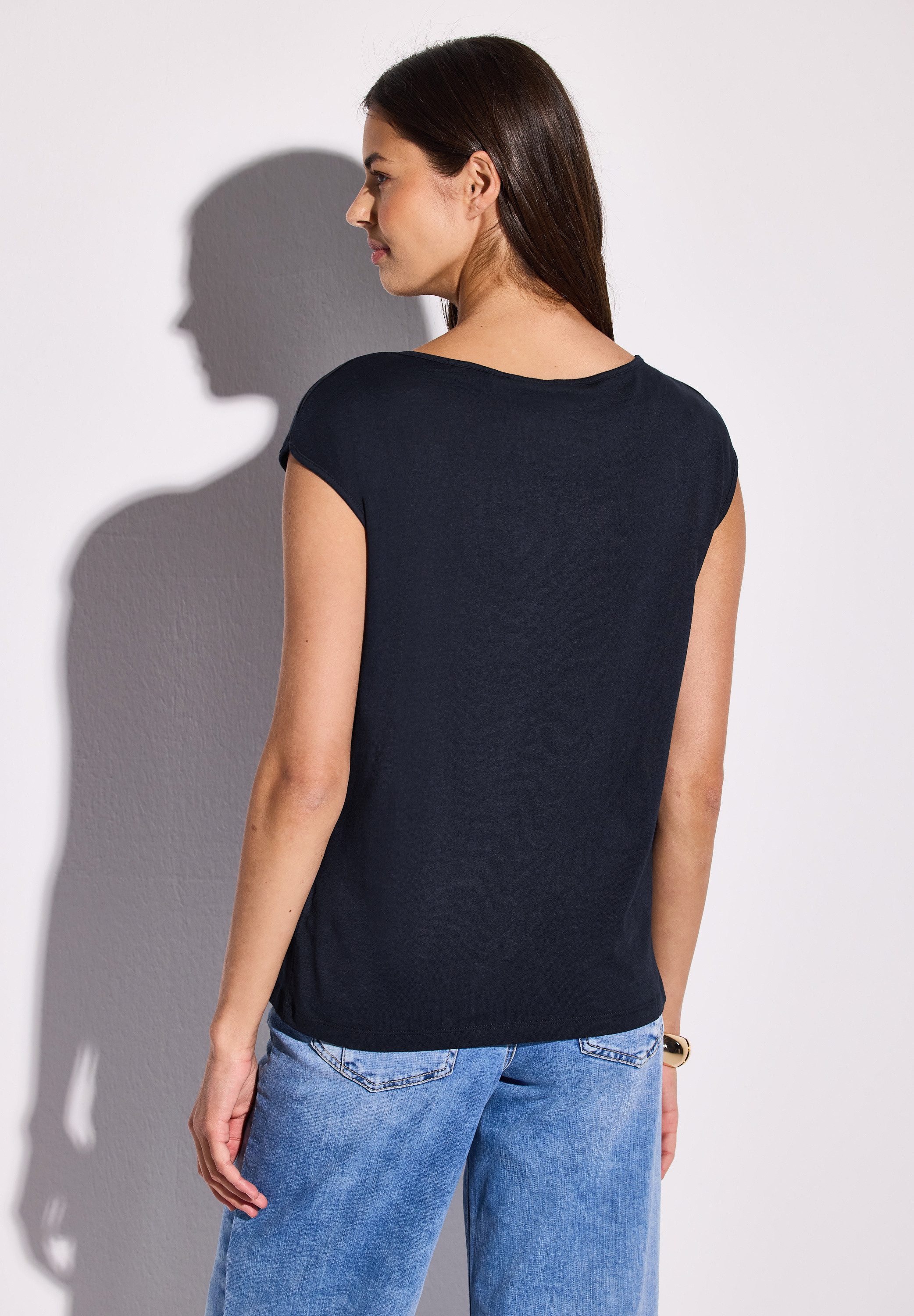 STREET ONE T-Shirt mit U-Boot-Ausschnitt