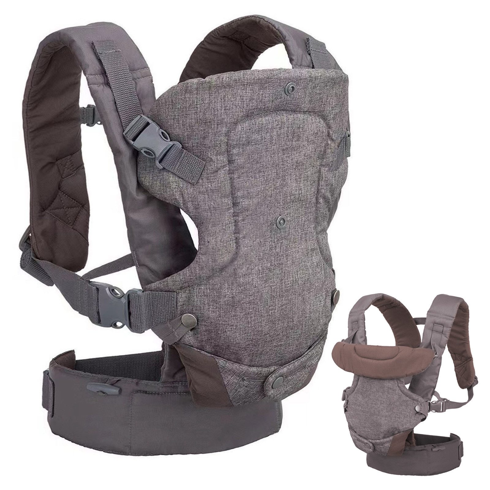 MODFU Bauchtrage Tragegurt Baby Multifunktionale Tragehilfe Kleinkindtrage (Ergonomisch Bauch- und Rückentrage mit verstellbarem Sitz, 1-tlg., gemütlich leichtgewichtig 4 Trageoptionen), Atmungsaktiv Tragehilfe für Neugeborene und Kleinkinder (3–36 Monate)