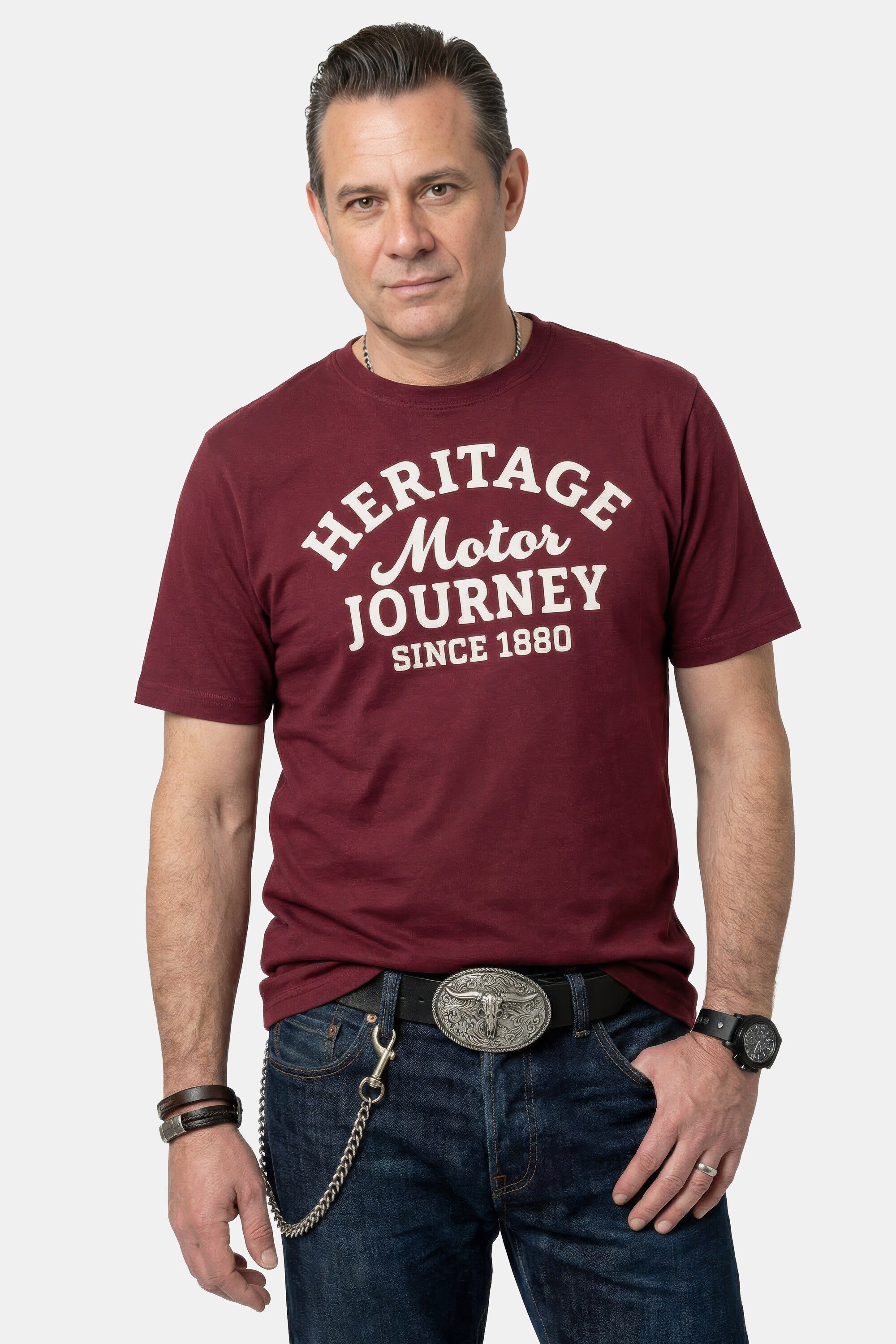 T-Shirt T-Shirt Halbarm Brustprint