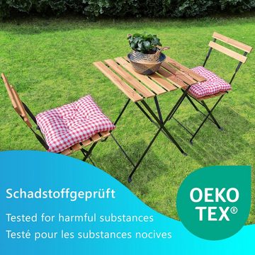 NYVI Stuhlkissen Sitzkissen Genua 4er Set - Dekokissen Sitzauflage für Indoor & Outdoor, Komfortabel & Robust, Gartenstuhlauflagen für 40x40 cm große Stühle