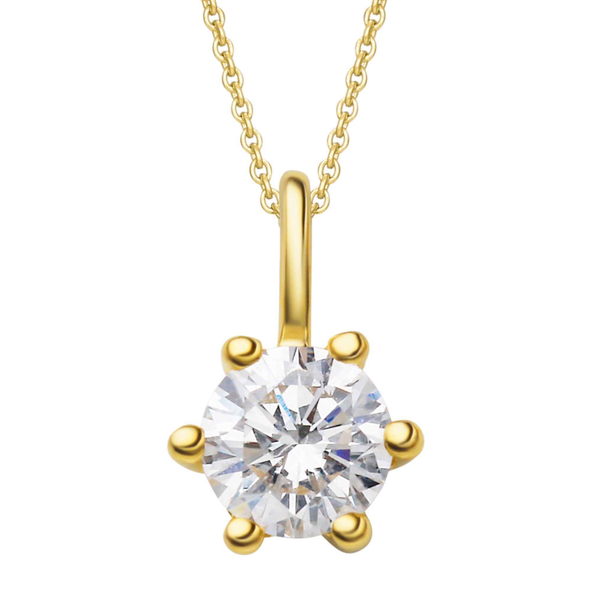 Vivance Kettenanhänger 0.1 ct Diamant Brillant günstig online kaufen