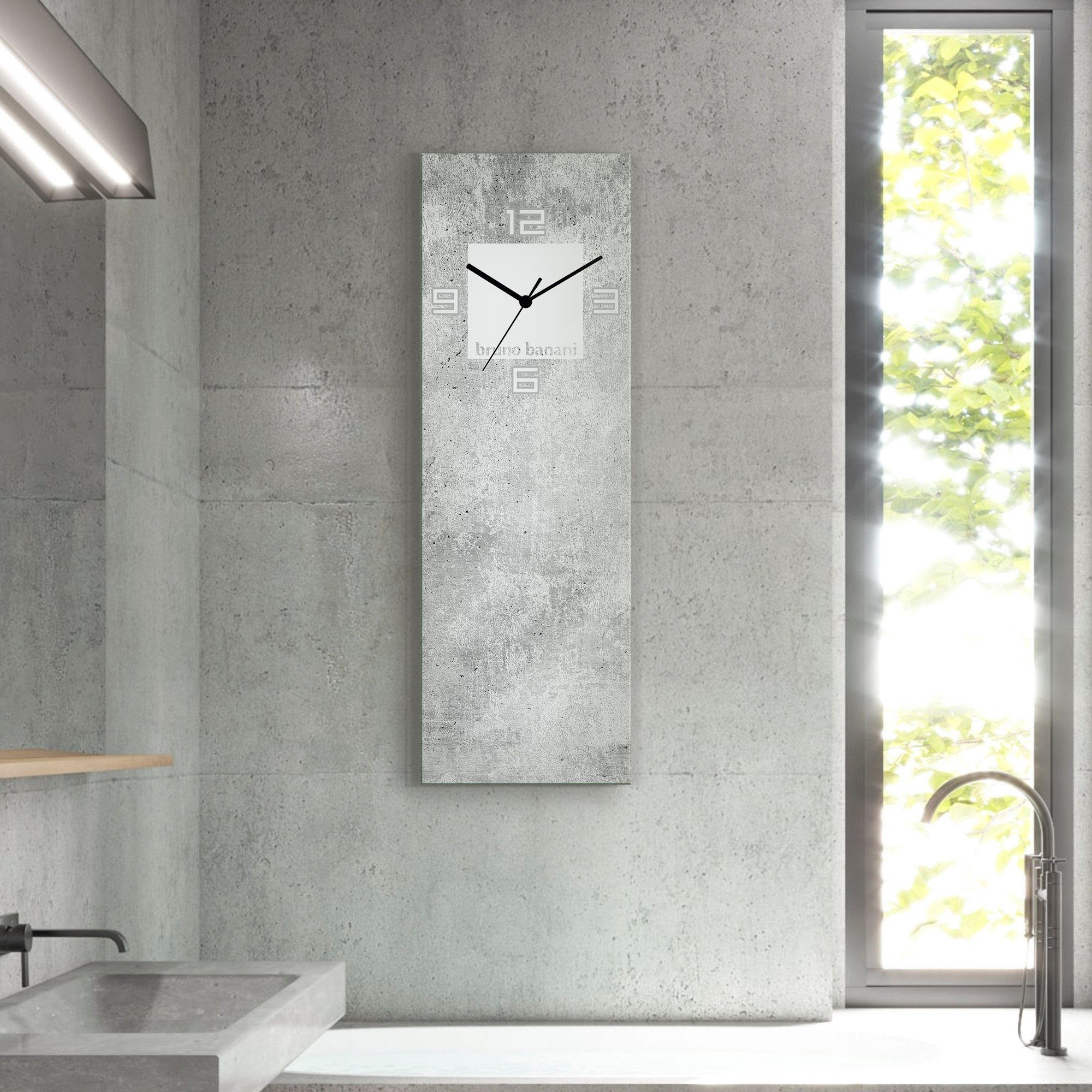 Wanduhr Beton auf Glas